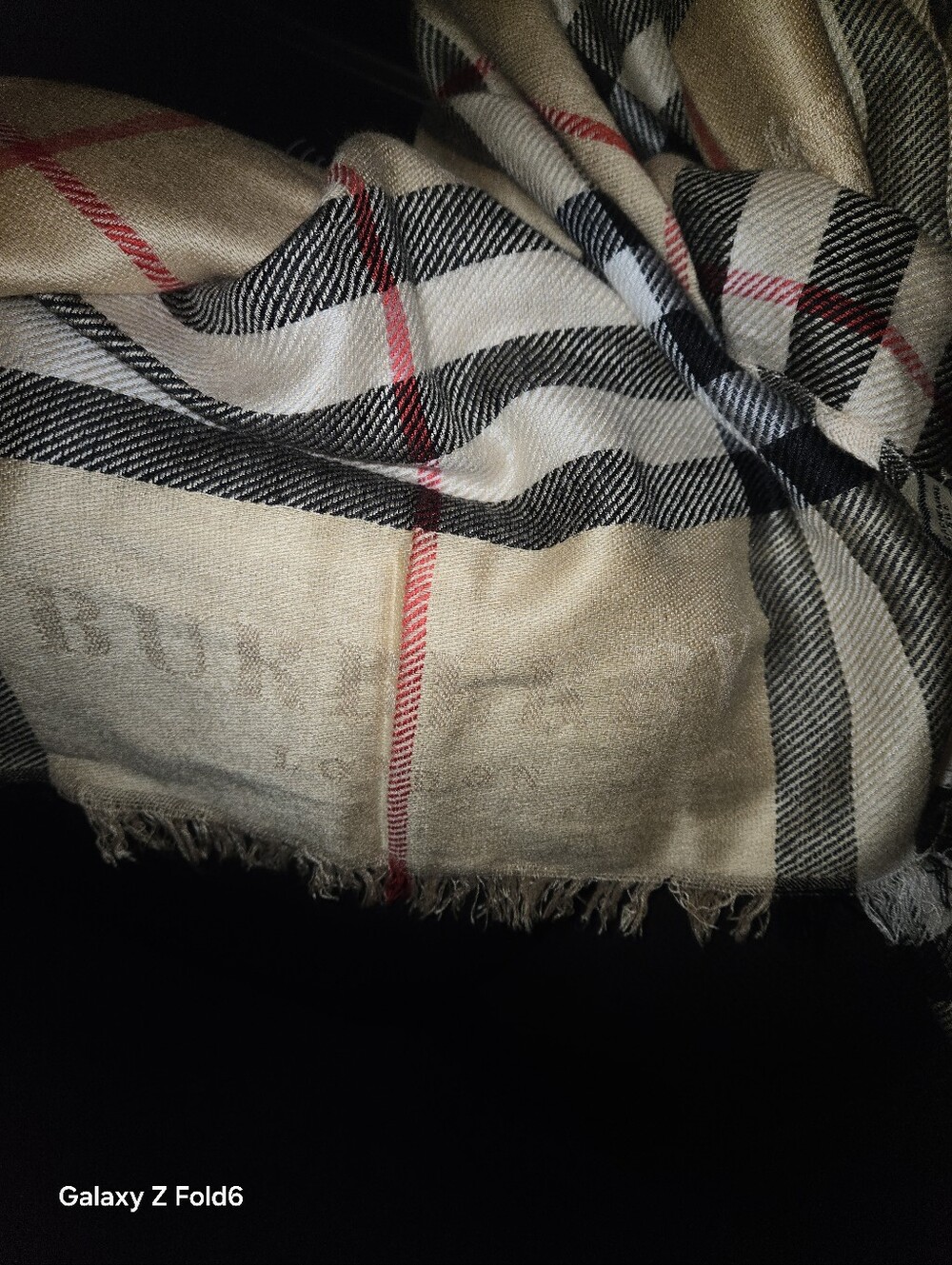 Burberry Check Casmere-silk scarf